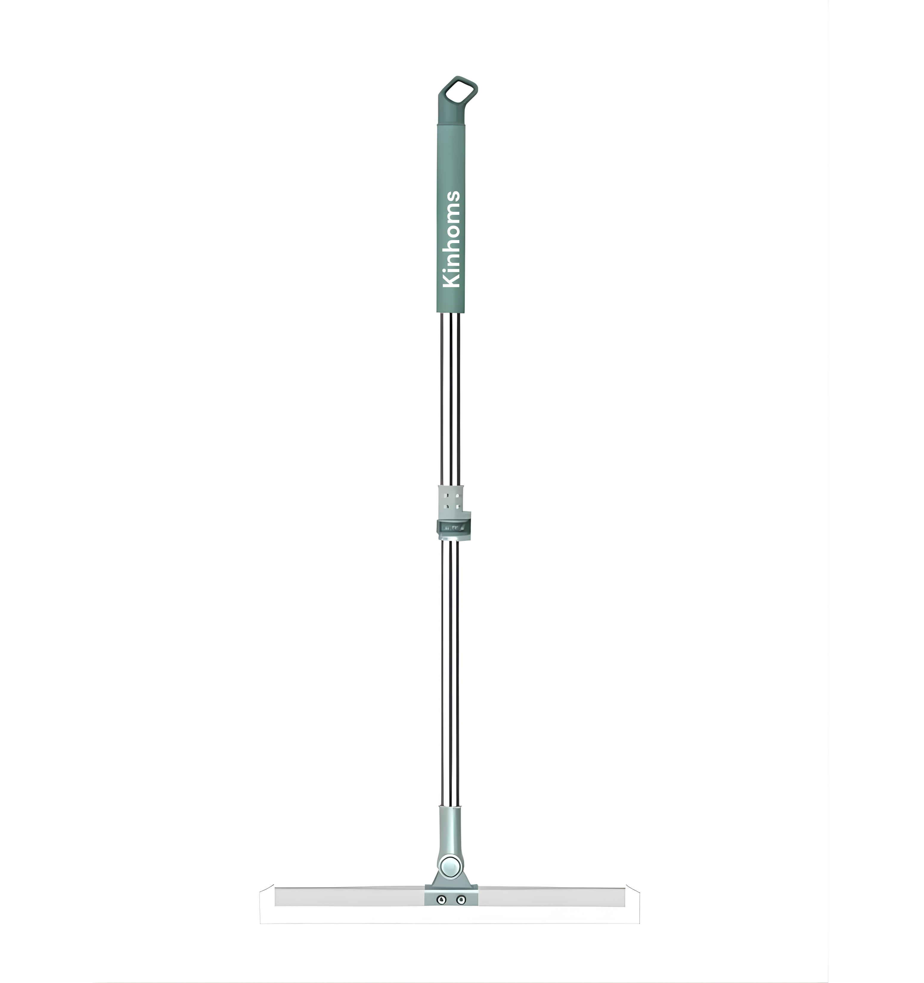 KINHOMS Adjustable Length Squeegee with Easy-Rinse Hydrophobic Blade, 78-126 cm Extendable, 50cm Width, Ultra-Thin Design for Bathroom and Floor Cleaning