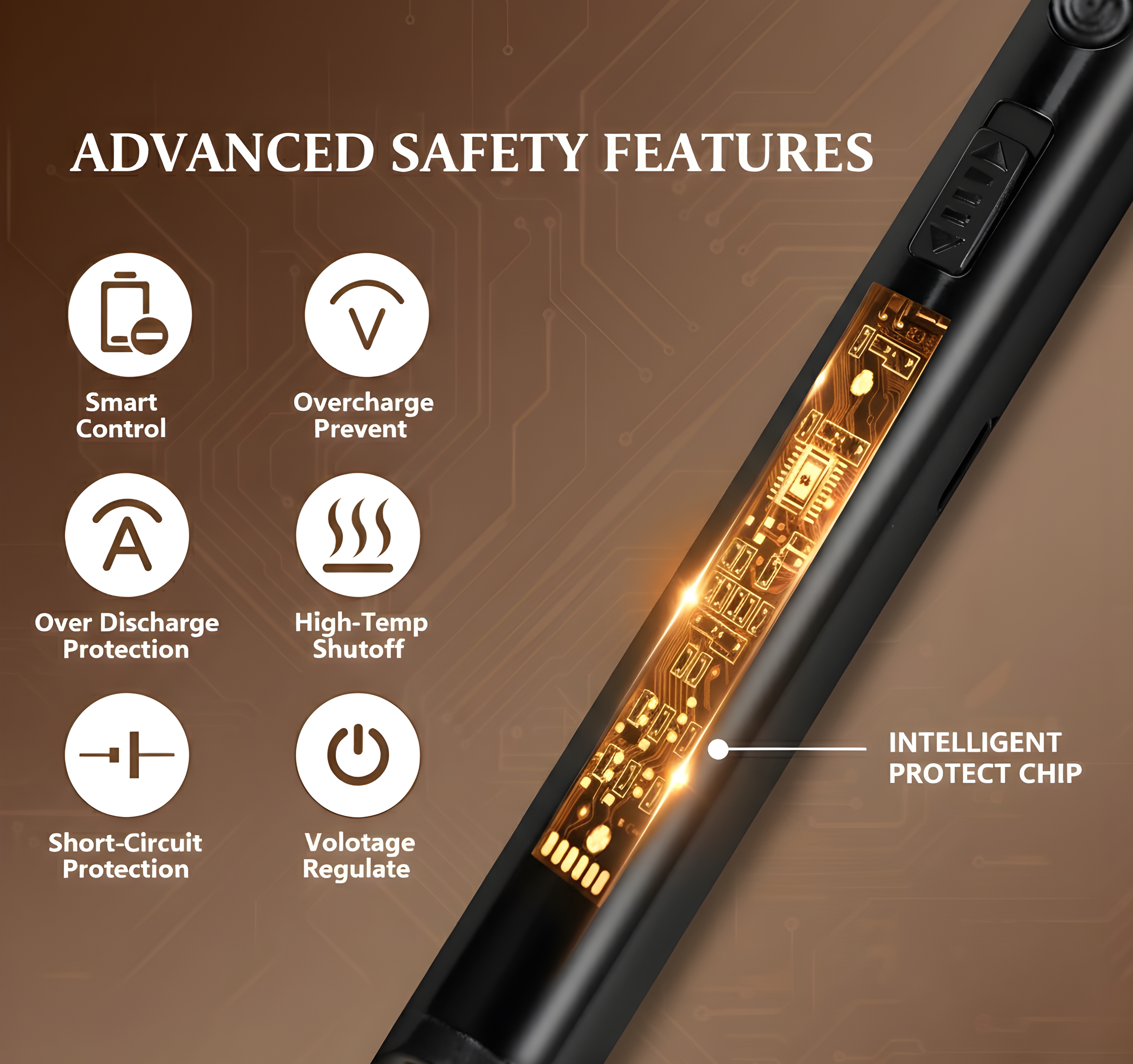 KINHOMS Primum Arc BBQ Lighter, USB-C Rechargeable, Flexible Neck, Safety Switch, Black